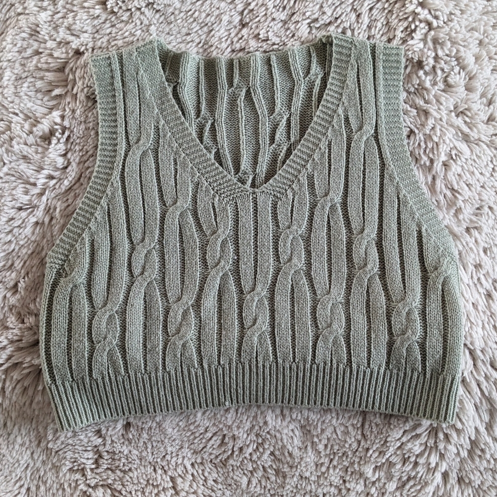 2/$25 Cable Knit Sleeveless Sweater Vest